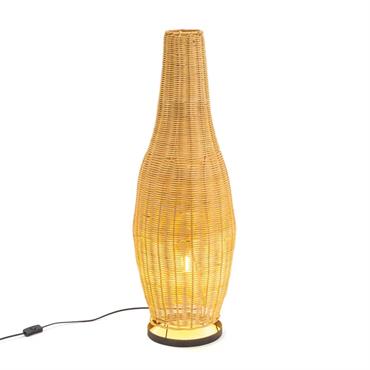 Lampe à poser en rotin et métal 90x30