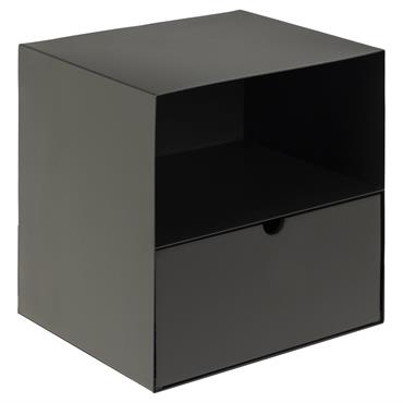 Table de chevet à suspendre avec 1 tiroir noir