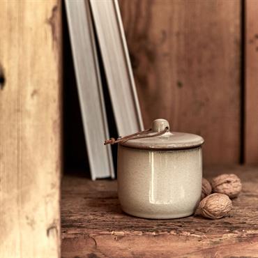 Cliquez pour agrandir et passer en diaporama Boîte déco en grès H10cm - grisAIGUES