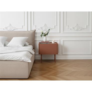 Cliquez pour agrandir et passer en diaporama Table de chevet 1 tiroir ATLAS rouge BOBOCHIC