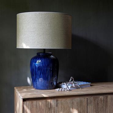 Abat-jour cylindrique en papier tressé D50cm - naturelHAVANA