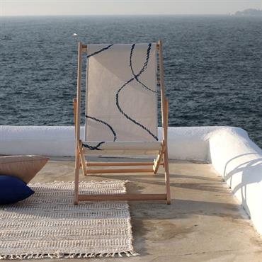 Cliquez pour agrandir et passer en diaporama Toile de chilienne motif cordage en tissu - blancALORSO