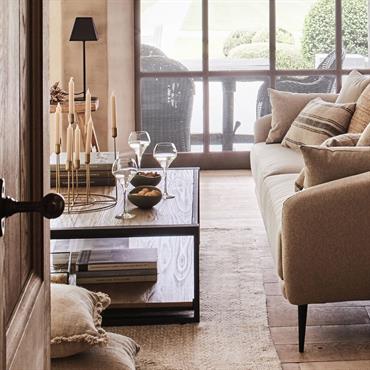 Table basse double plateau en pin massif - bois clairENDOUME