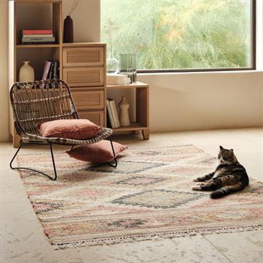 Tapis tissé en jute et coton - beige 120x170cmKAIS