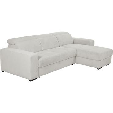 Canapé d'angle réversible convertible en tissu castello - beige roucasORIGANO