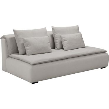 Cliquez pour agrandir et passer en diaporama Canapé 3 places convertible en tissu wind - beige alpillesBACO