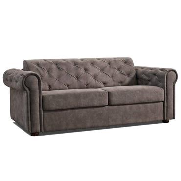Canapé 2-3 places CHESTERFIELD Convertible Express 160 cm sommier lattes matelas