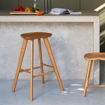 Tabouret de bar en chêne massif H75cm - naturelKOA
