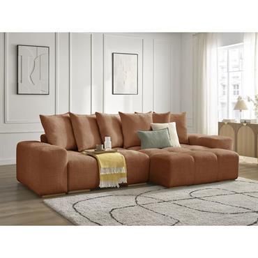 CaractéristiquesType de confort assise : EquilibréCoffre : NonRevêtement : Tissu texturéComposition du tissu : 100% PolyesterNombre de places : 4Structure : Bois et panneaux de particulesGarnissage dossier : Mousse HR, ...