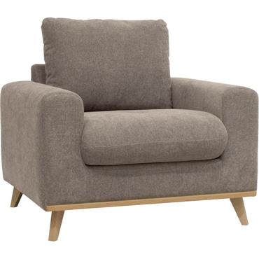 Fauteuil en tissu storm - taupeCAPIA