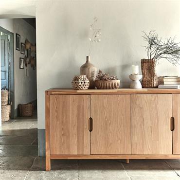 Cliquez pour agrandir et passer en diaporama Buffet 4 portes en chêne massif - bois clairLURS