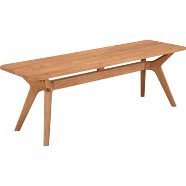 Banc en chêne massif vernis naturel L130cm - bois clairLEGANES