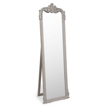 Grand miroir rectangulaire sur pied à moulures 54x178