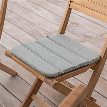 Galette de chaise indoor & outdoor en tissu déperlant - vert olivierKIKO
