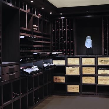 Cave à vin en wengé noir  