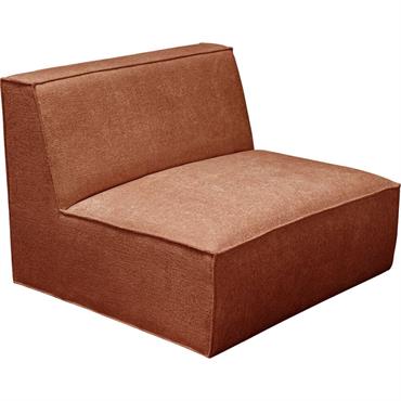 Cliquez pour agrandir et passer en diaporama Chauffeuse en tissu tramé - brun rustrelKUBO