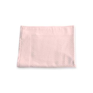 Tapis de bain en éponge pur coton Fil blanc - REVO - Rose - Coton - Taille 