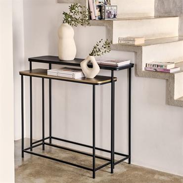 Cliquez pour agrandir et passer en diaporama Consoles gigognes en métal - doréJILALI