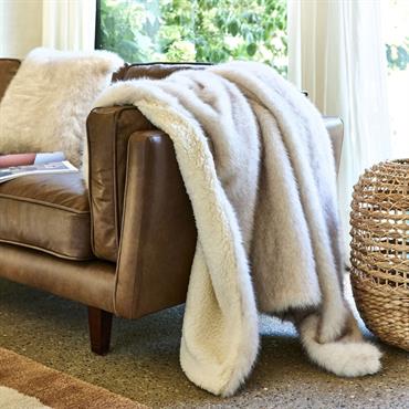 Plaid imitation fourrure 130x170cm - beigeZOE