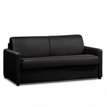 Canapé fixe 3 places maxi DAY 198 cm microfibre vintage noir