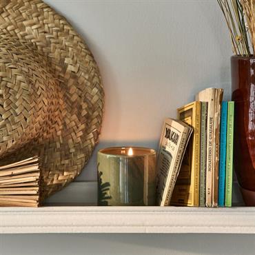 Photophore en verre D8xH8cm - vertEUGENIE