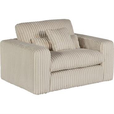 Cliquez pour agrandir et passer en diaporama Fauteuil fixe en tissu côtelé - blanc ventouxPIUMA