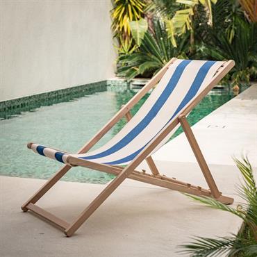 Cliquez pour agrandir et passer en diaporama Toile de chilienne rayée en tissu - bleuMARAGE