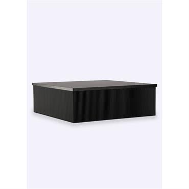 Table basse carrée design en bois foncé Venture Design - VEN-15009-120 - Noir - Taille 