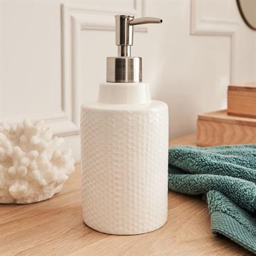 Distributeur de savon en céramique - blanc ventoux H20