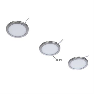 Prios Jopos lampe pour meubles LED en lot de 3