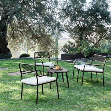 Cliquez pour agrandir et passer en diaporama Salon de jardin en acier - noir