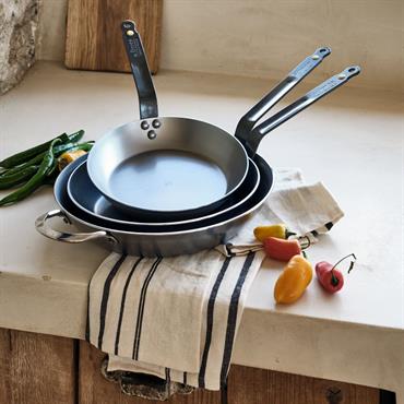 Poêle en tôle De Buyer D32cm - argentéMINERAL B