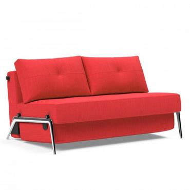 INNOVATION LIVING  Canapé design CUBED 02 ALU convertible 200x140 cm tissu Elegance Red