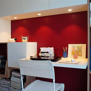 Bureau avec bibliothèque sur-mesure 