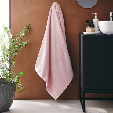 Drap de bain en bouclettes de coton bio - rose rosa 90x150cmCOLINE