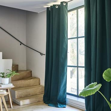 Rideau à ½illets en coton 140x250cm - vertOLTA