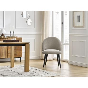 Chaise LALIE tissu texturé et pieds scandinaves noirs beige BOBOCHIC LA COLLECTION Assortissez vos chaises à votre canapé et offrez-vous un intérieur 100% harmonieux avec les nouvelles collections de chaises BOBOCHIC ! Découvrez la collection de chaises LALIE au design ...