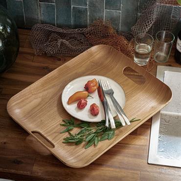 Plateau rectangle en bois de chêne L45cm - naturelSAULE