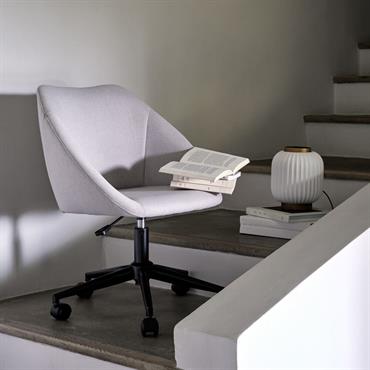 Chaise de bureau en tissu à roulettes - grisLESTAQUE