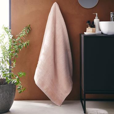 Drap de bain bouclette en coton - rose grège 100x150cmNOUN