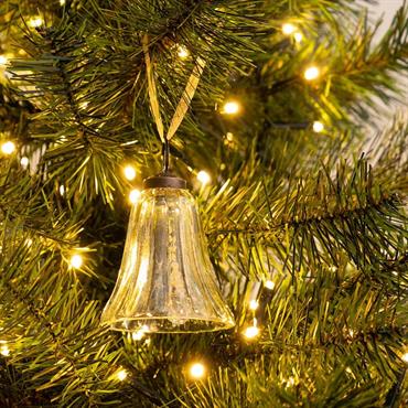 Suspension de Noël cloche en verre H9cm - transparentVURIA