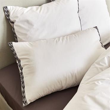 Lot de 2 taies d'oreiller en percale de coton 50x70cm - blancKISSOS