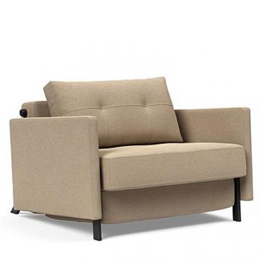Cliquez pour agrandir et passer en diaporama INNOVATION LIVING Fauteuil design SOFABED CUBED 02 ARMS convertible lit 200x90cm Phobos Mocha
