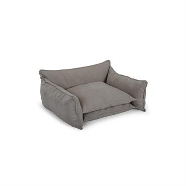 Cliquez pour agrandir et passer en diaporama Panier pour chien PLUTO tissu texturé taupe m