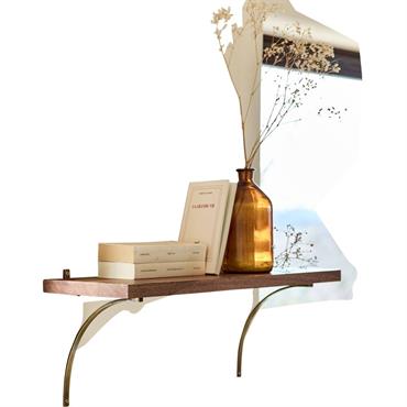 Étagère murale décorative en bois de manguier L60cm - naturelBRIOU
