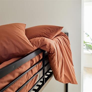 Housse de couette en coton 260x240cm - brun rustrelCALANQUES