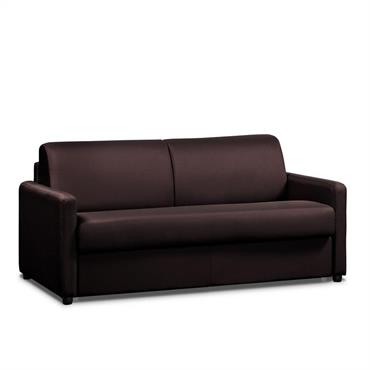 Canapé fixe 3 places DAY 178 cm microfibre vintage chocolat