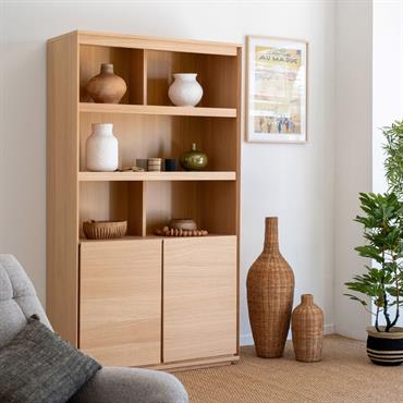 Vaisselier 2 portes en bois - bois clairAGOSTA