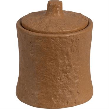 Bougie déco en grès H11cm - terracottaNAIA