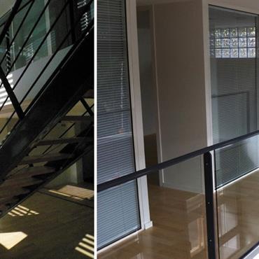 Vues intérieures escalier et coursive 
